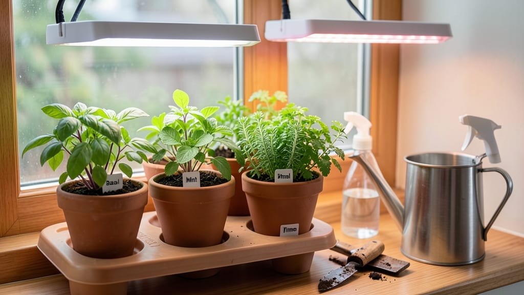 Vego Indoor Garden: Year-Round Herbs With LED Grow Lights