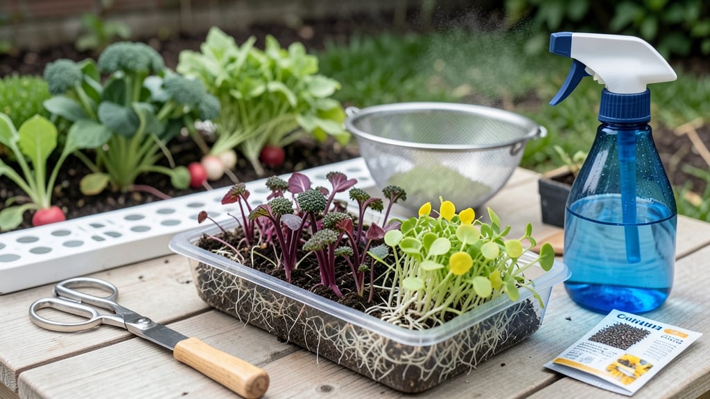 Indoor Microgreens Growing Kit: Fast Germination and Fluffy Harvests in 7 Days